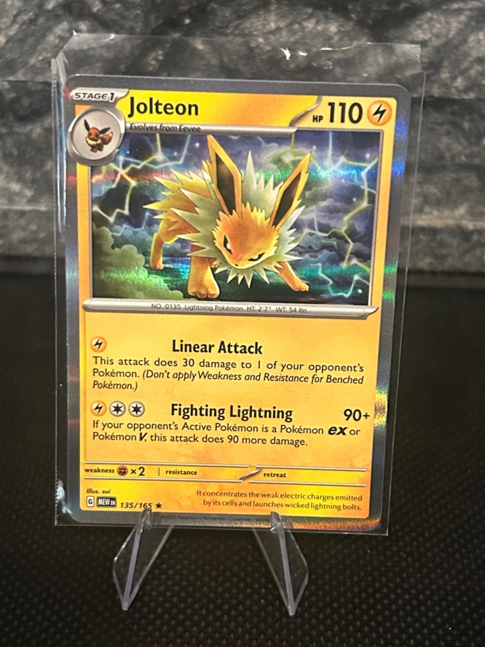 Pokemon Jolteon Holo 135/165 from‎ the Scarlet & Violet 151 Set M/NM
